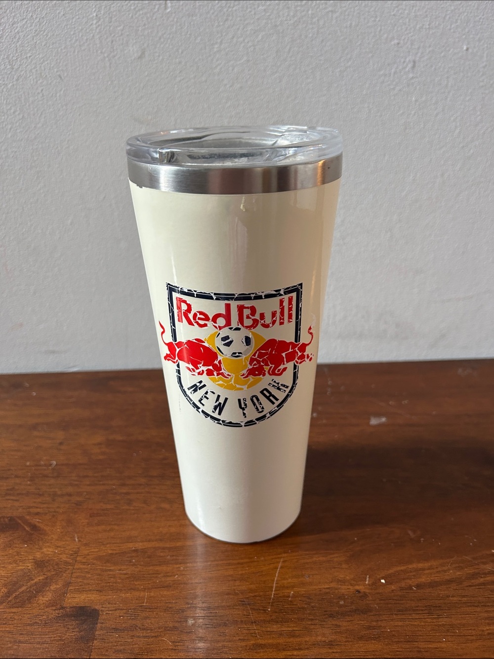 Corkcile White Red Bulls 24oz  Travel Tumbler with Lid